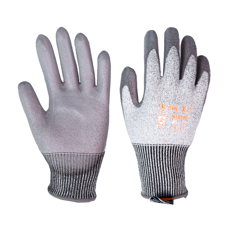 賽立特N10590-10PU涂層5級防割手套圖片2