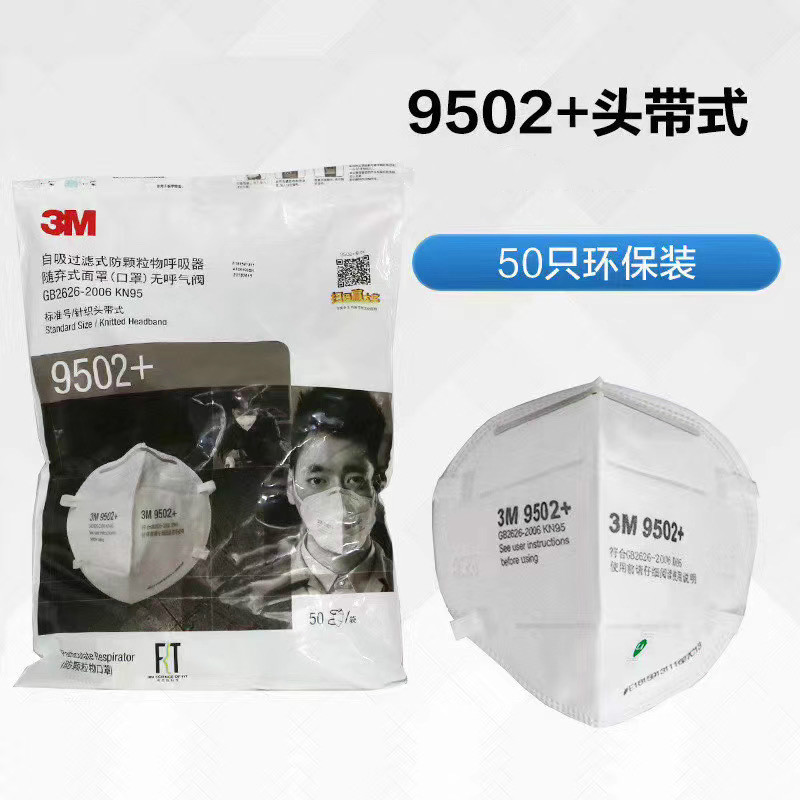 3M9502+頭帶式KN95防塵口罩(環保裝)圖片4