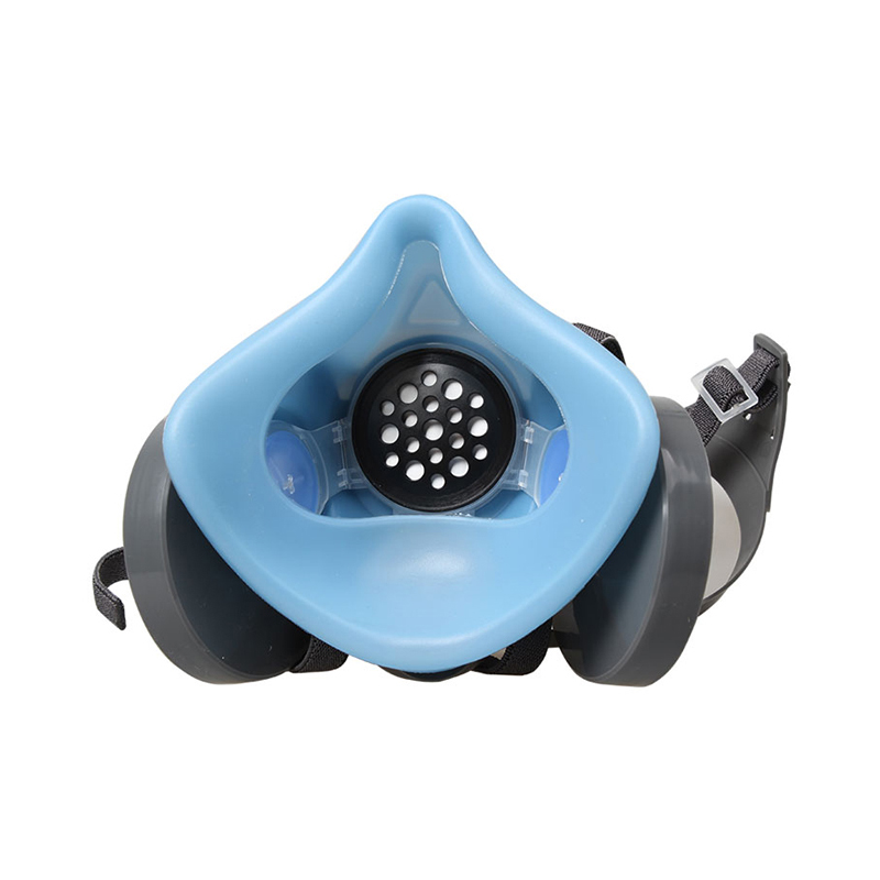 思創ST-502-1B硅膠雙罐半面罩防毒面具圖片1