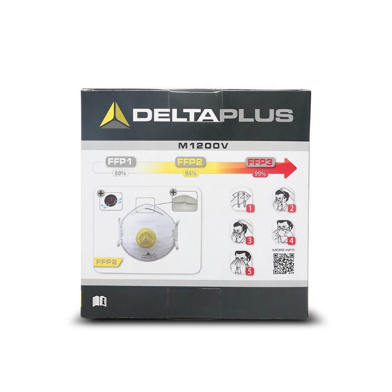 代爾塔104006帶閥FFP2防塵口罩圖片2
