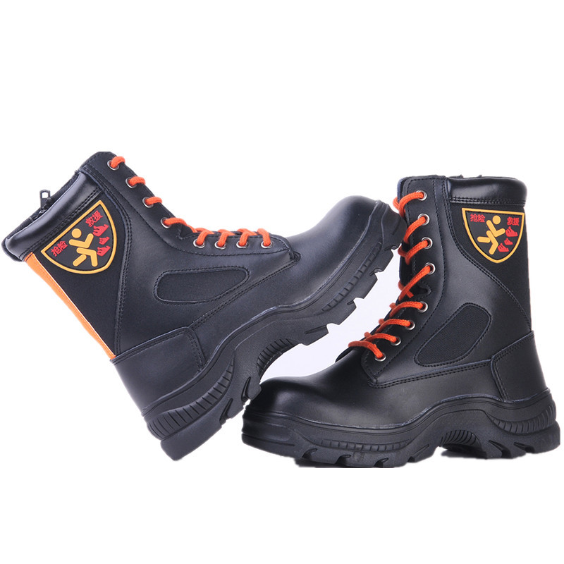 尊獅牛皮消防滅火安全靴圖片3