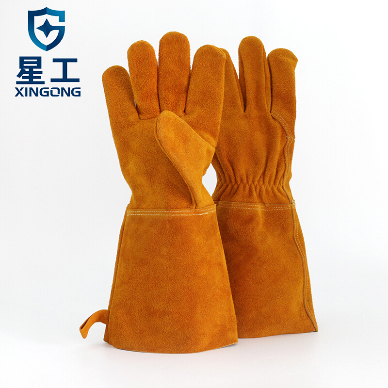 星工XGS-P6隔熱耐磨牛皮手套圖片1