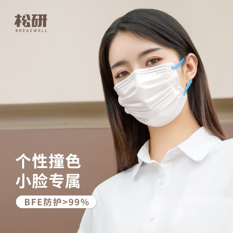 松研B29-1彩色耳繩平面一次性口罩圖片4 松研B29-1彩色耳繩平面一次性口罩圖片4
