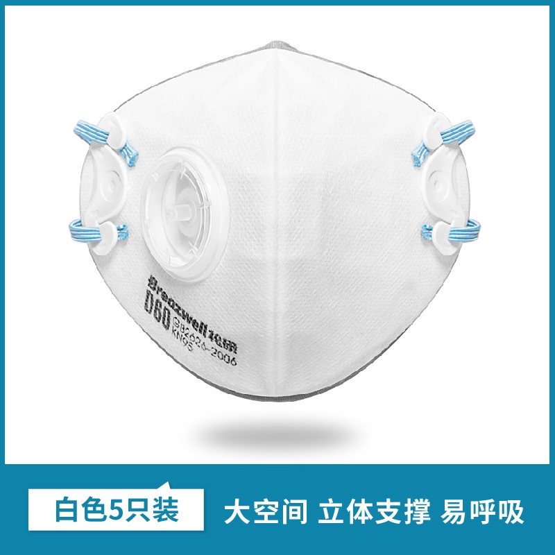 松研D60罩杯式帶閥KN95防塵口罩圖片2