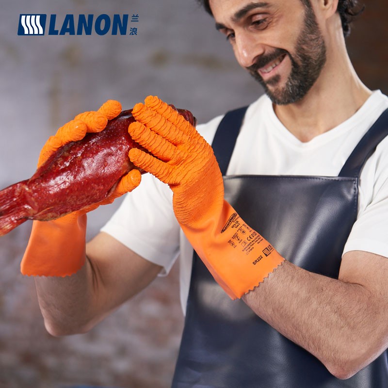 LANON蘭浪SR222乳膠起皺耐高溫手套圖片1