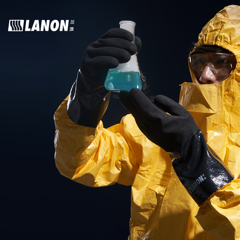 LANON蘭浪V330耐油丁腈防化手套圖片4