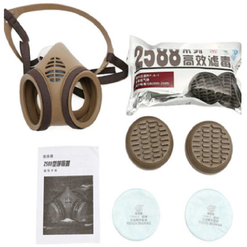地球2588-4橡膠半面具防毒面具圖片5