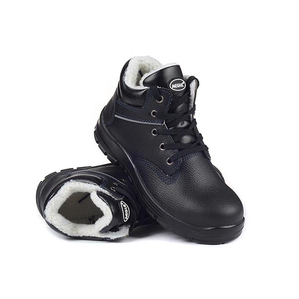 羿科60725112黑色中幫鋼頭鋼板防靜電保暖安全鞋圖片3