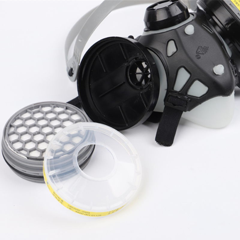 勞衛101D-7雙濾盒半面罩防毒面具圖片4