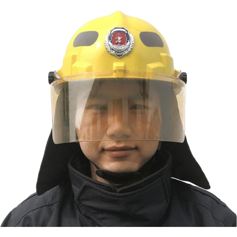 鴻寶FTK-B/A帶披肩黃色消防頭盔圖片3