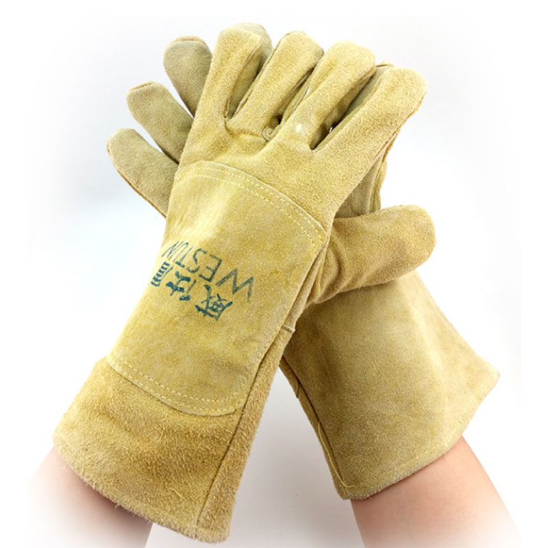 威仕盾G-2118米黃色電焊手套圖片3