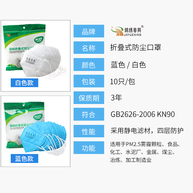 錦繡粵興9507耳戴式KN90防塵口罩圖片4 錦繡粵興9507耳戴式KN90防塵口罩圖片4