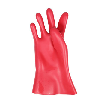 安全牌防觸電乳膠長款00級絕緣手套圖片2