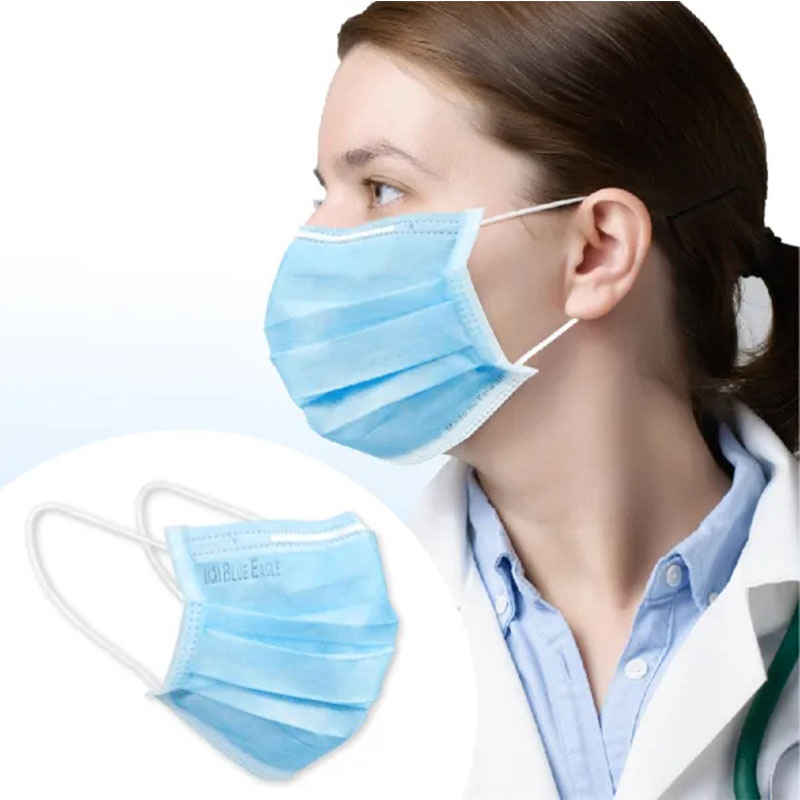 藍(lán)鷹NP13藍(lán)色活性炭一次性口罩圖片2