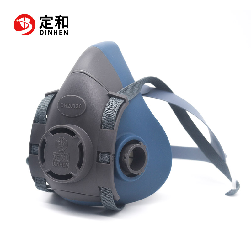定和DH20126硅膠雙濾盒半面罩防毒面具圖片1