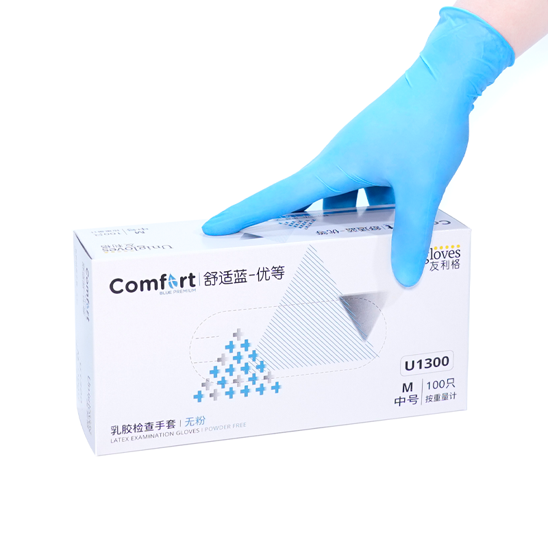 友利格舒適COMFORT U1300一次性無粉優等乳膠檢查手套圖片2 友利格舒適COMFORT U1300一次性無粉優等乳膠檢查手套圖片2