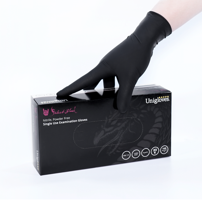 友利格飛龍SELECT BLACK GT003X靈巧款一次性黑丁腈手套圖片2 友利格飛龍SELECT BLACK GT003X靈巧款一次性黑丁腈手套圖片2