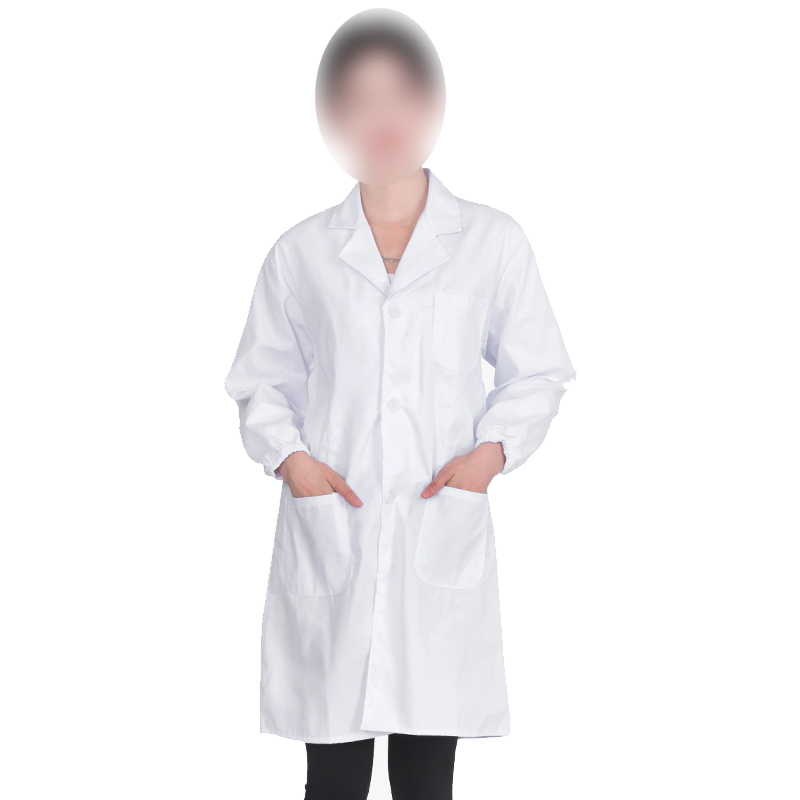 白大褂長袖薄款純棉松緊袖口醫護服圖片2 白大褂長袖薄款純棉松緊袖口醫護服圖片2