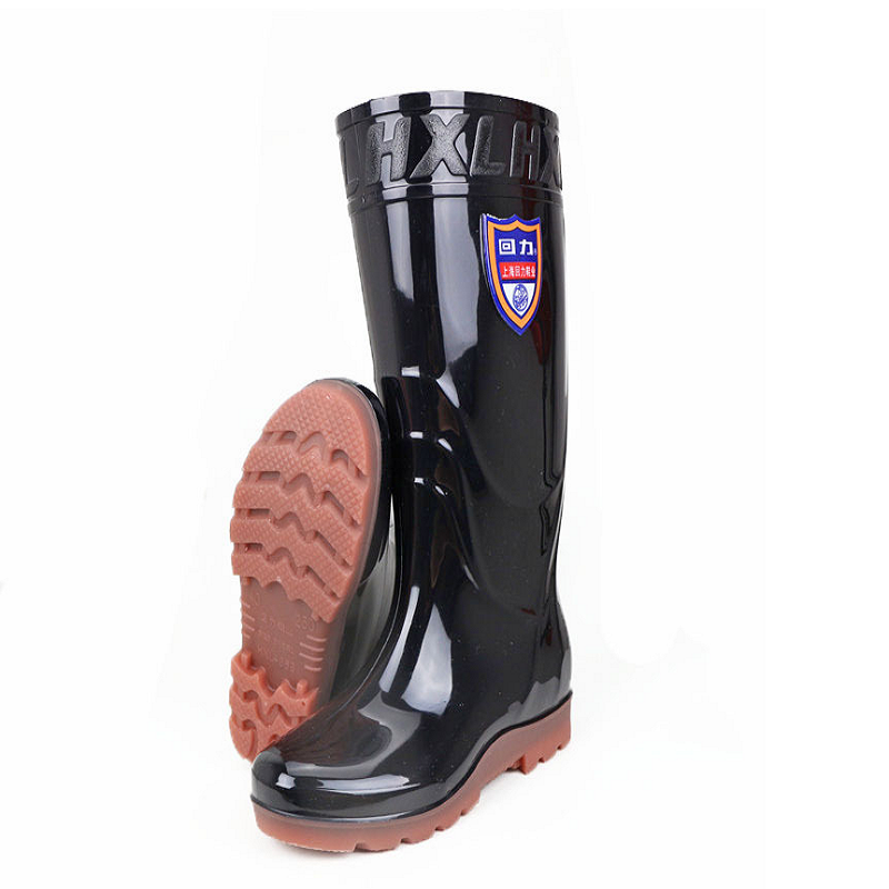 回力868黑色PVC防滑雨靴圖片2