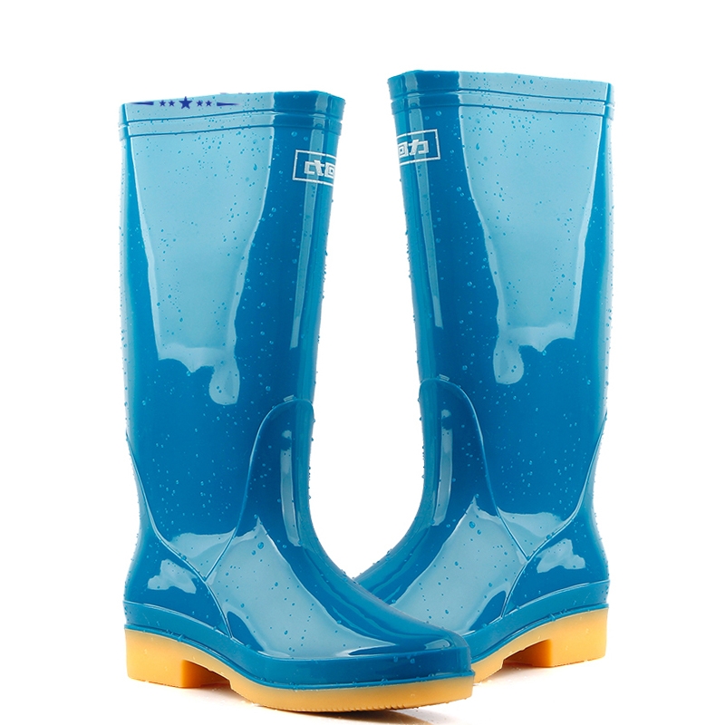 回力813藍色PVC高筒雨靴圖片1