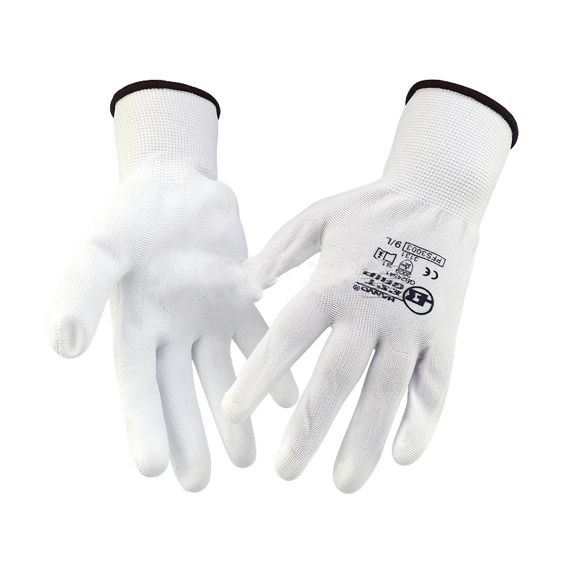 HANVO恒輝PFS3003白色PU涂掌勞保手套圖片2