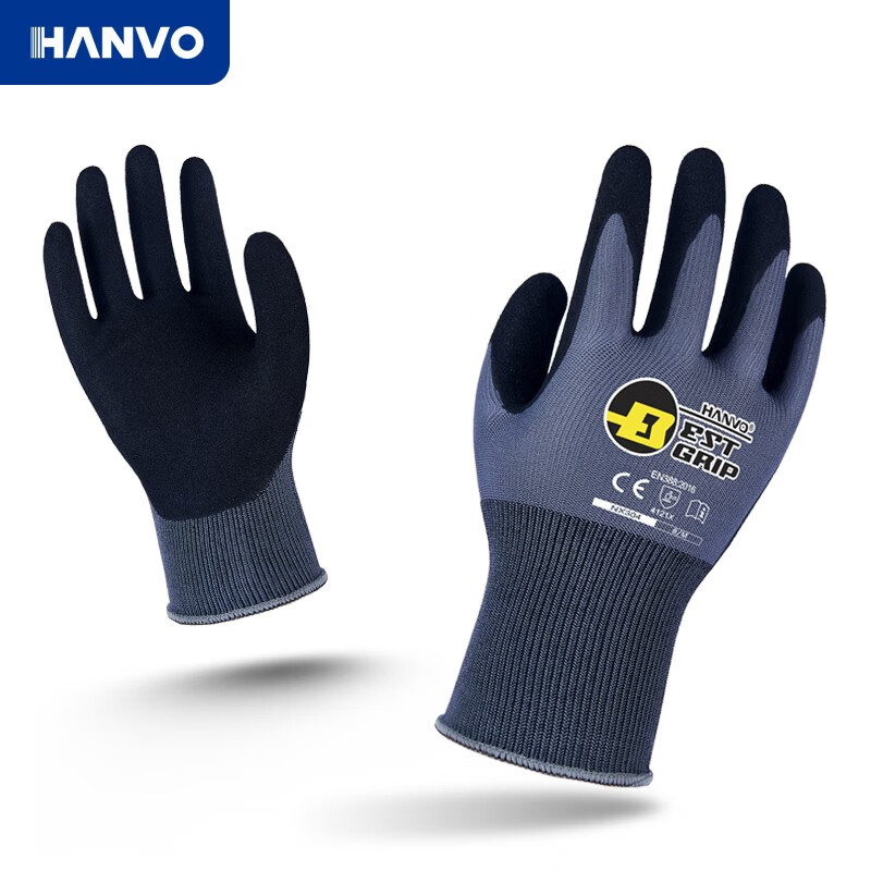 恒輝NX304丁腈磨砂透氣防滑勞保手套圖片4