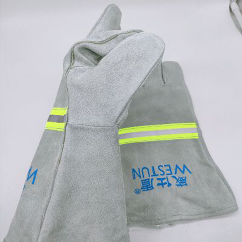 威仕盾G-2113牛二層反光電焊手套圖片2