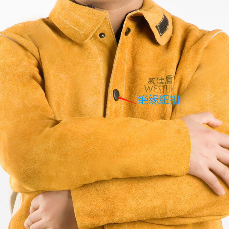 威仕盾W-2130金黃色全牛皮焊工服圖片1