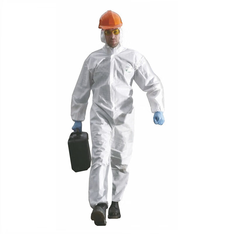 雷克蘭ES428白色帶帽連體防護(hù)服圖片1