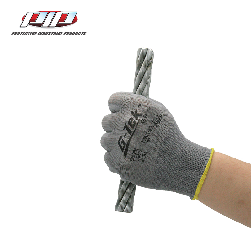 PIP PMX-33-G125經濟款灰色PU涂層勞保手套圖片3