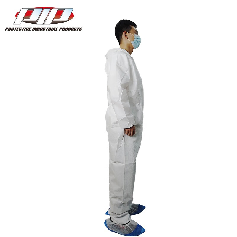 PIP I602白色帶帽連體一次性防護(hù)服圖片1