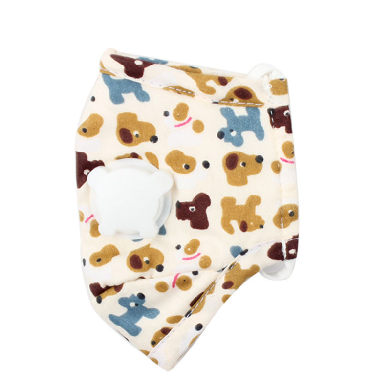 藍星小狗耳戴式帶閥兒童棉布口罩圖片1