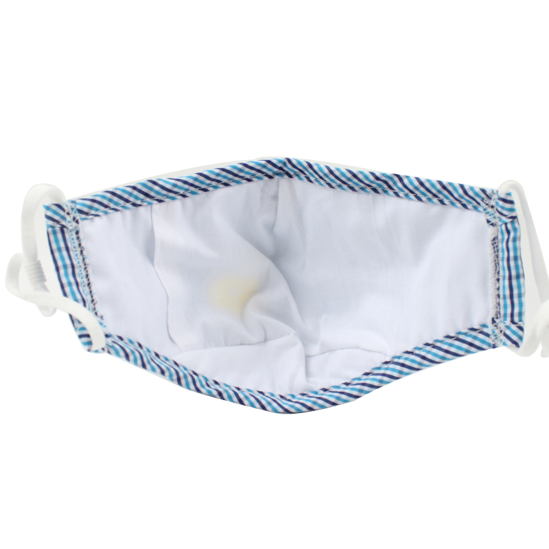 藍星藍格耳戴式帶閥成人棉布口罩圖片2