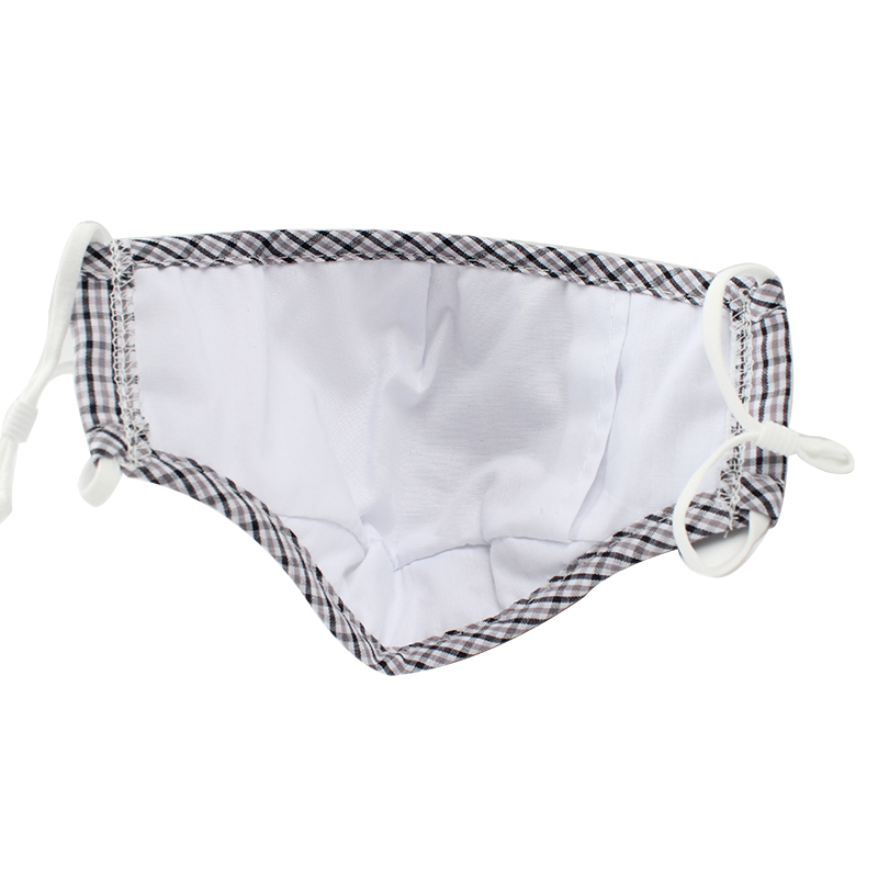 藍星灰格耳戴式成人棉布口罩圖片2 藍星灰格耳戴式成人棉布口罩圖片2