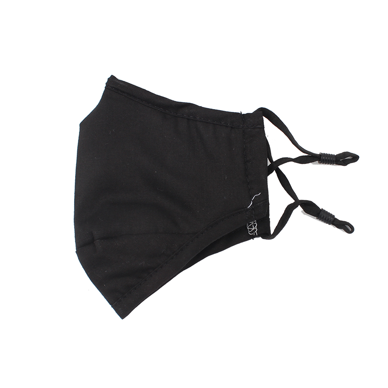 藍(lán)星黑色耳戴式成人棉布口罩圖片2