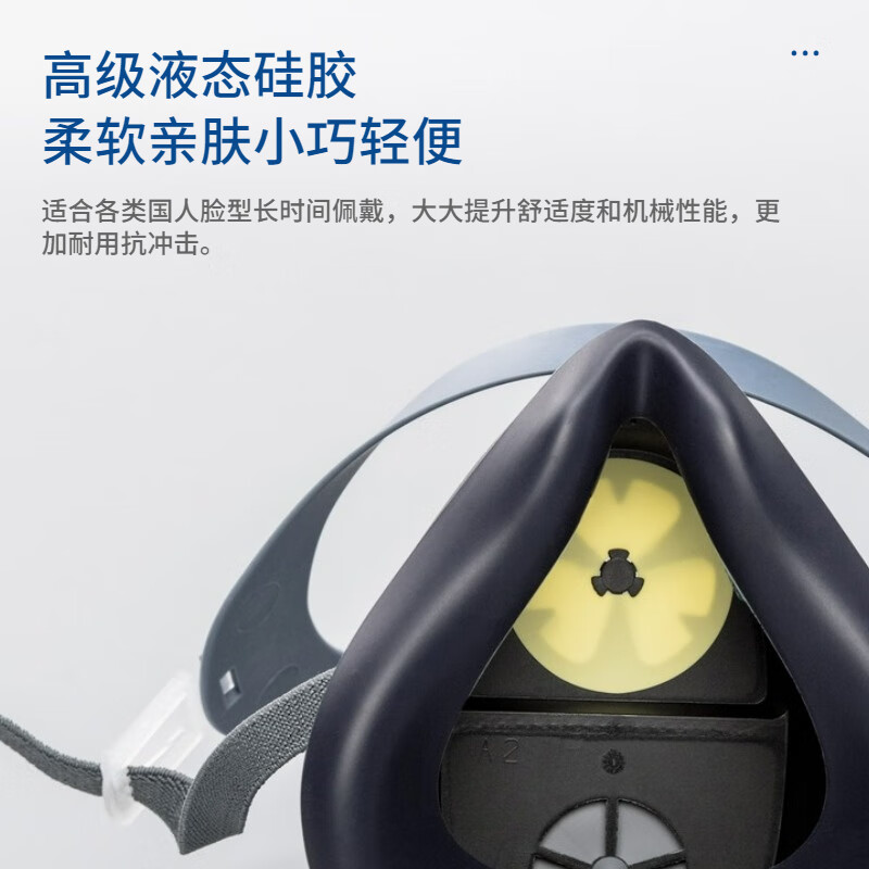 呼享9200單濾盒硅膠半面罩防毒面具圖片5
