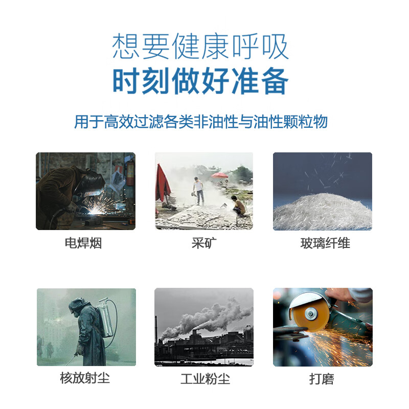 呼享8P100C KP100防有機異味活性炭防塵濾棉圖片2