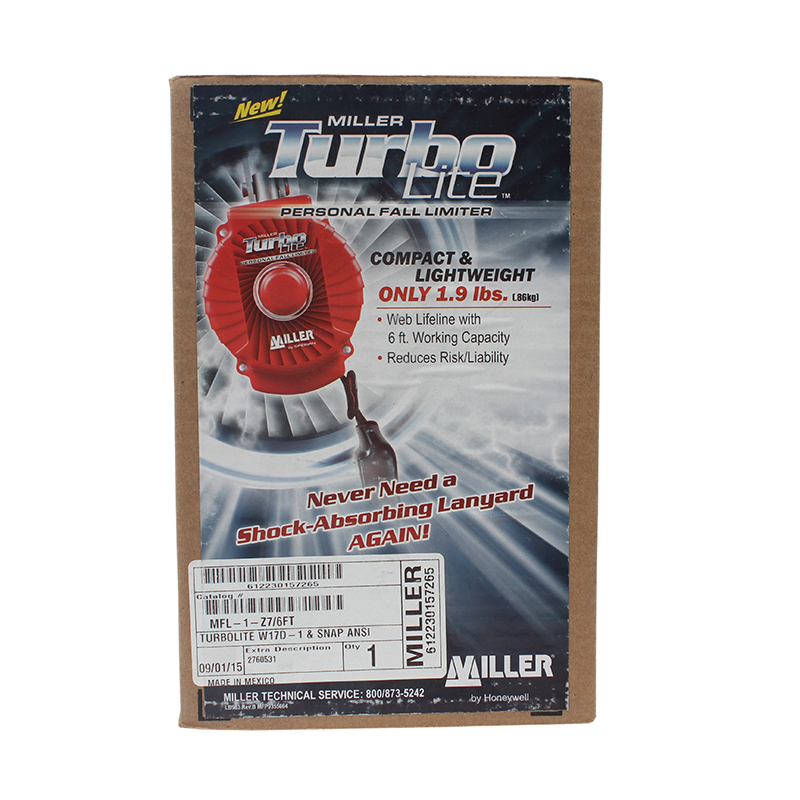 霍尼韋爾MTL-OHW1-01/6FT Turbolite防墜速差器制動器1.8米MFL-1/6FT圖片3