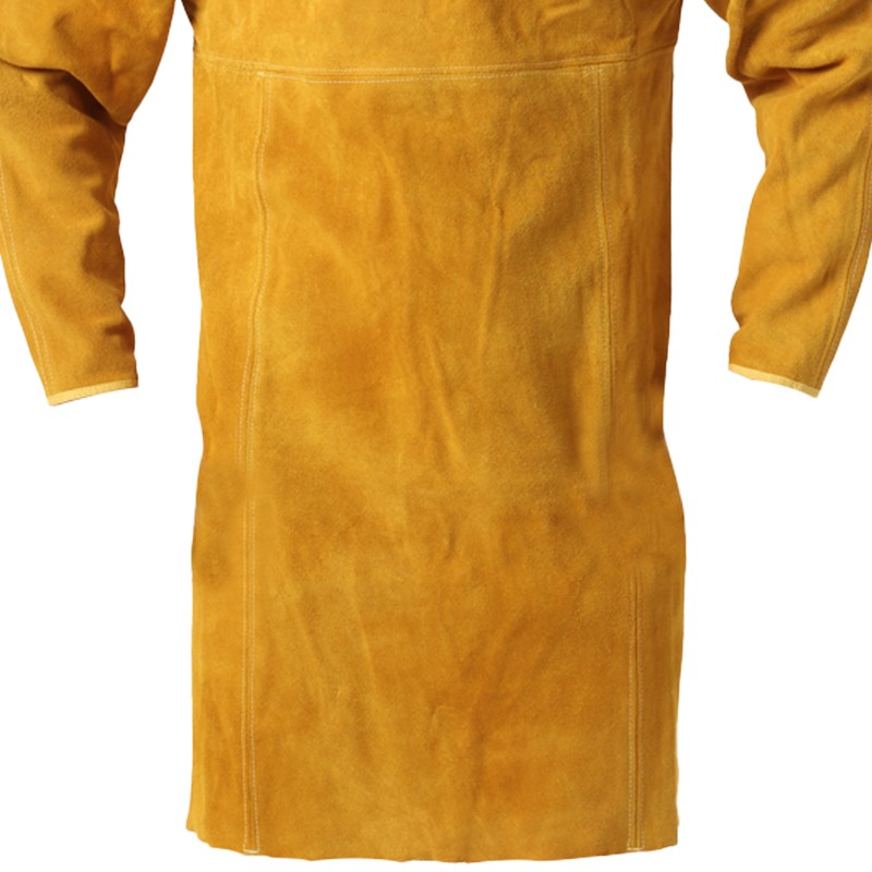 友盟AP-6200金黃色芯皮長袖圍裙式焊工服圖片3 友盟AP-6200金黃色芯皮長袖圍裙式焊工服圖片3