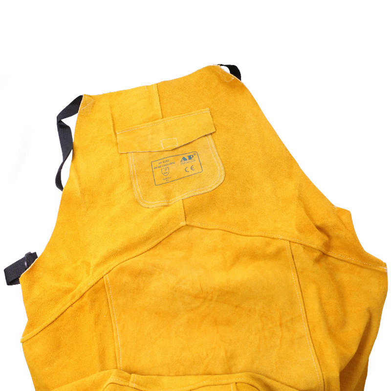 友盟AP-6101金黃色全皮護胸圍裙圖片1