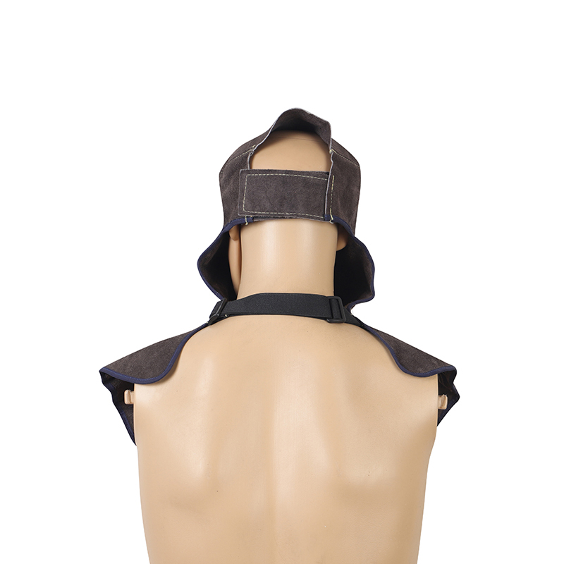 友盟AP-3001碳啡色牛皮電焊頭罩圖片2