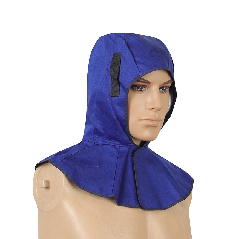 友盟AP-6680藍(lán)色阻燃布全護(hù)式焊帽圖片2