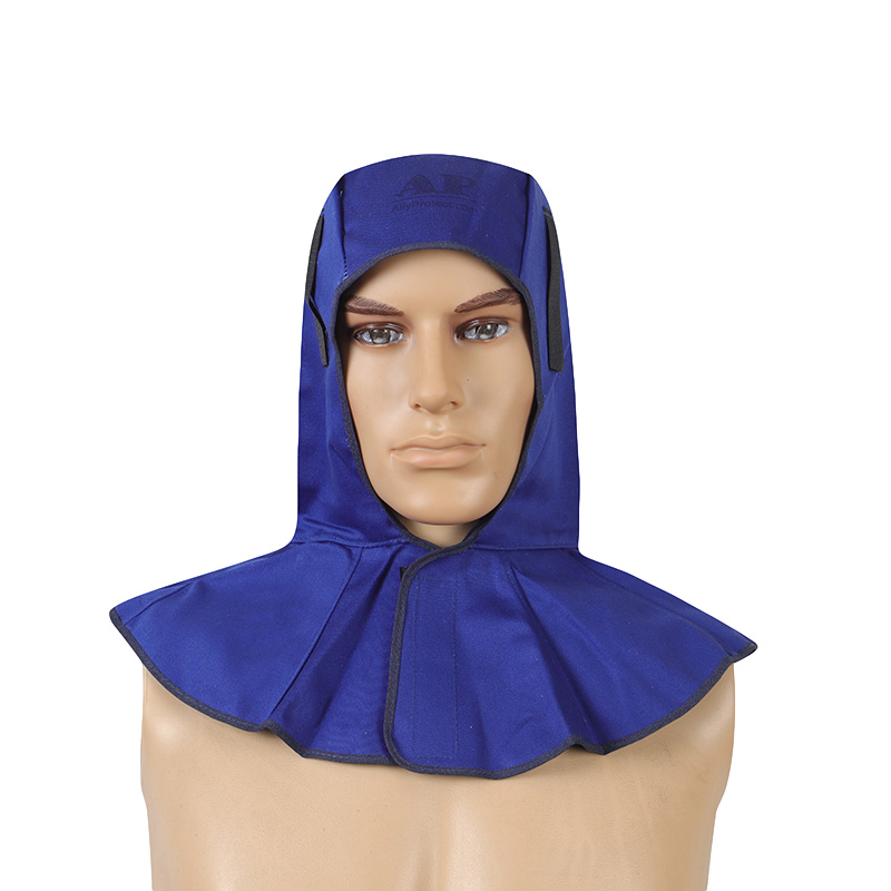 友盟AP-6680藍(lán)色阻燃布全護(hù)式焊帽圖片3