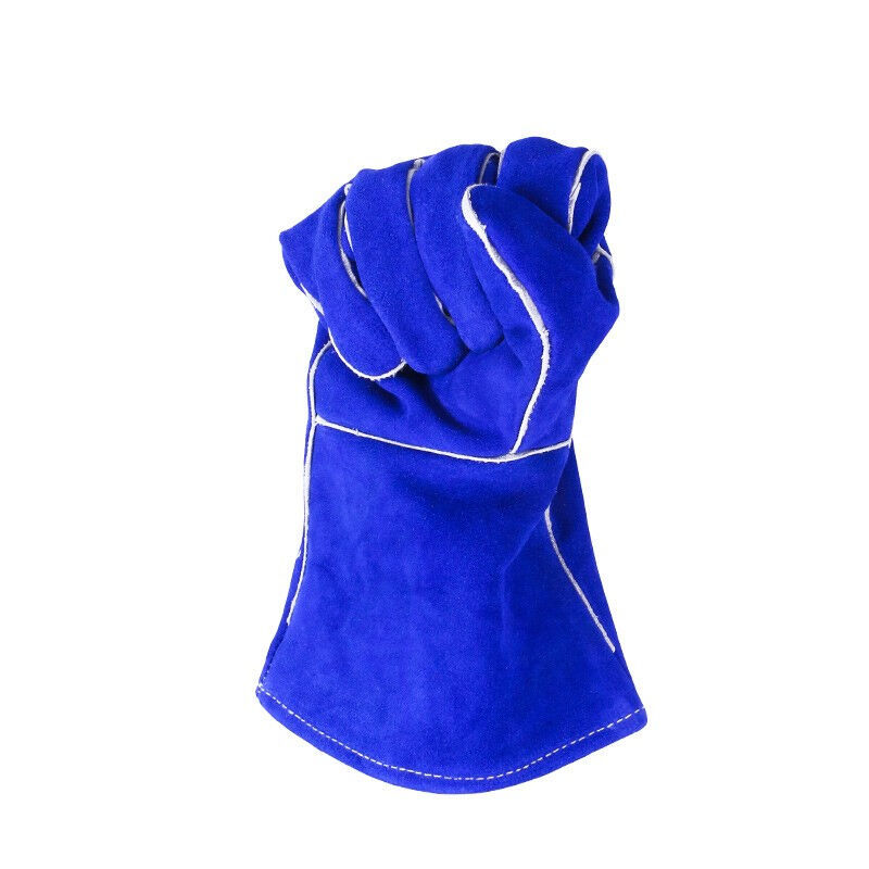 友盟AP-0160藍色牛二層皮電焊手套圖片3