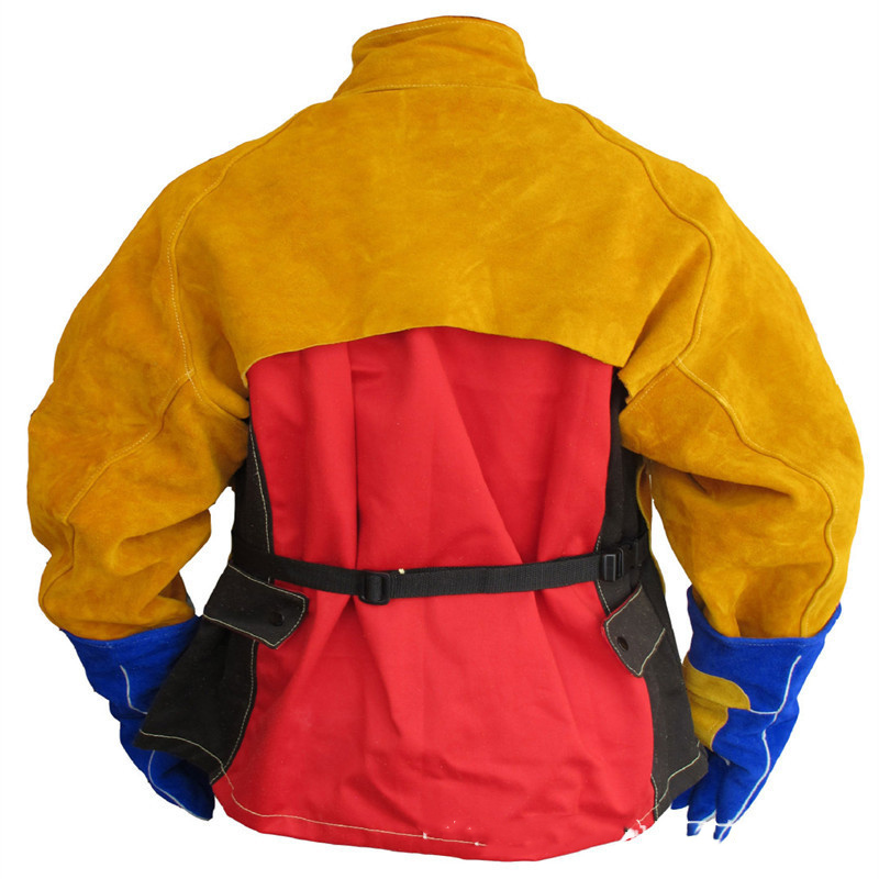 友盟AP-2188/2189金黃色開背式焊工服及圍身圖片3