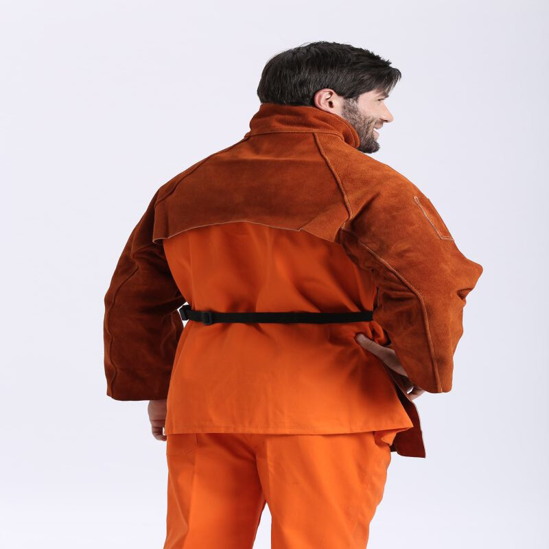 友盟AP-7188/7189金黃色開背式焊服及圍身圖片3