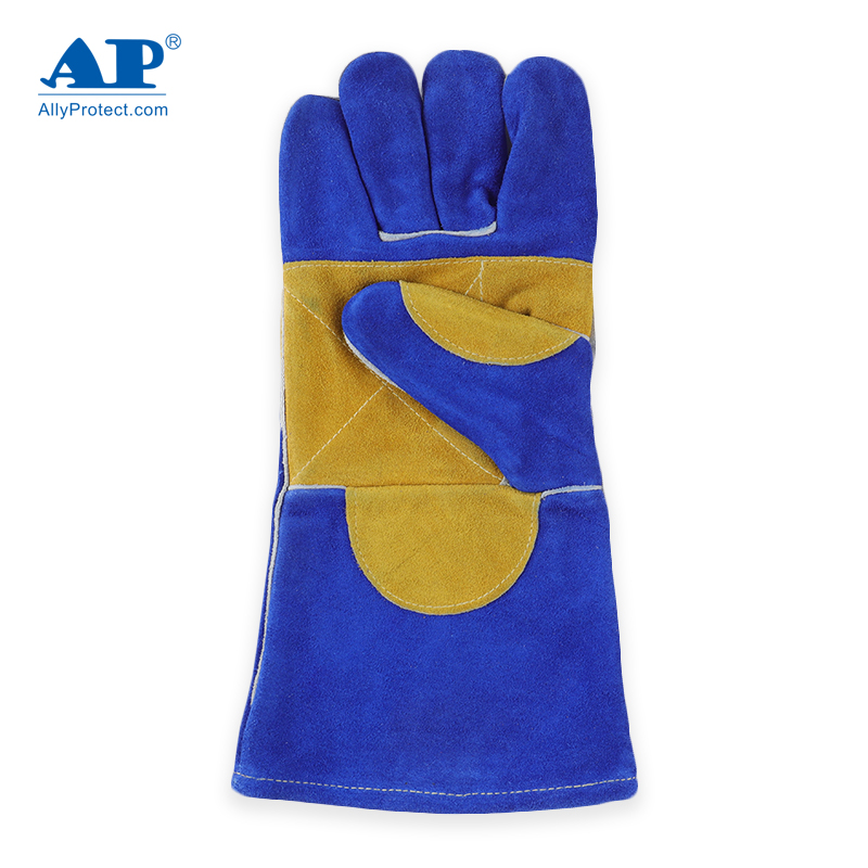 友盟AP-1166彩藍色牛二層皮電焊手套圖片1 友盟AP-1166彩藍色牛二層皮電焊手套圖片1