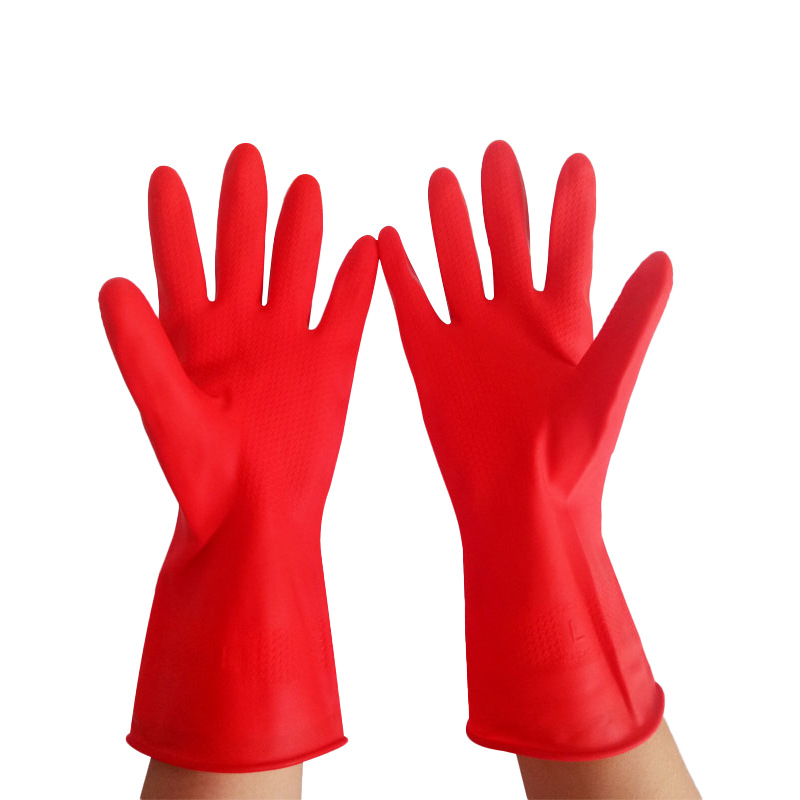 廣州雙一牌乳膠絨里家用勞保手套植絨通用手套圖片2