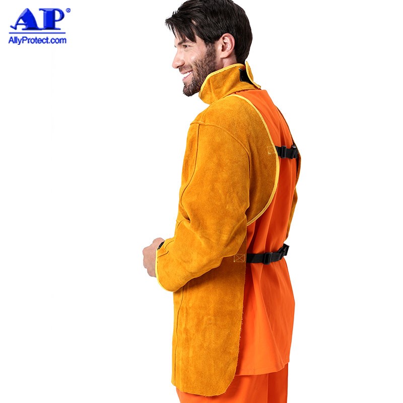 友盟AP-8000金黃色皮護胸帶領(lǐng)長袖圍裙圖片1 友盟AP-8000金黃色皮護胸帶領(lǐng)長袖圍裙圖片1