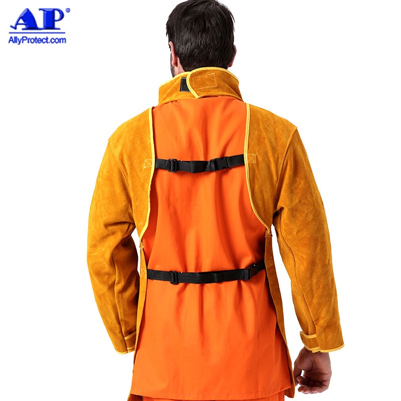 友盟AP-8000金黃色皮護胸帶領(lǐng)長袖圍裙圖片2 友盟AP-8000金黃色皮護胸帶領(lǐng)長袖圍裙圖片2